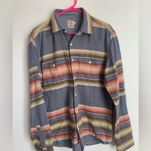 Faherty Multicolor Striped Button-Up Shirt L